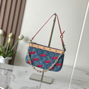 Louis Vuitton x Takashi Murakami Pochette Accessoires Monogram Denim Shoulder Bag