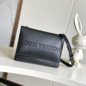 Louis Vuitton Medium Leather Handbag with Detachable Shoulder Strap