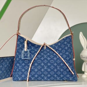 Louis Vuitton CarryAll MM Denim Tote Bag