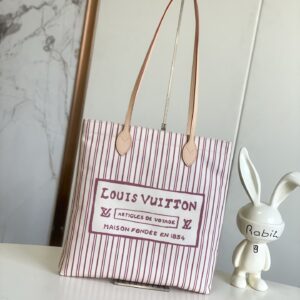 Louis Vuitton Carry It Shopping Tote M15121 Striped Cat Print