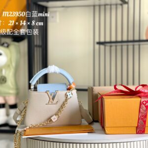 Louis Vuitton Capucines Mini Handbag in Taurillon Leather