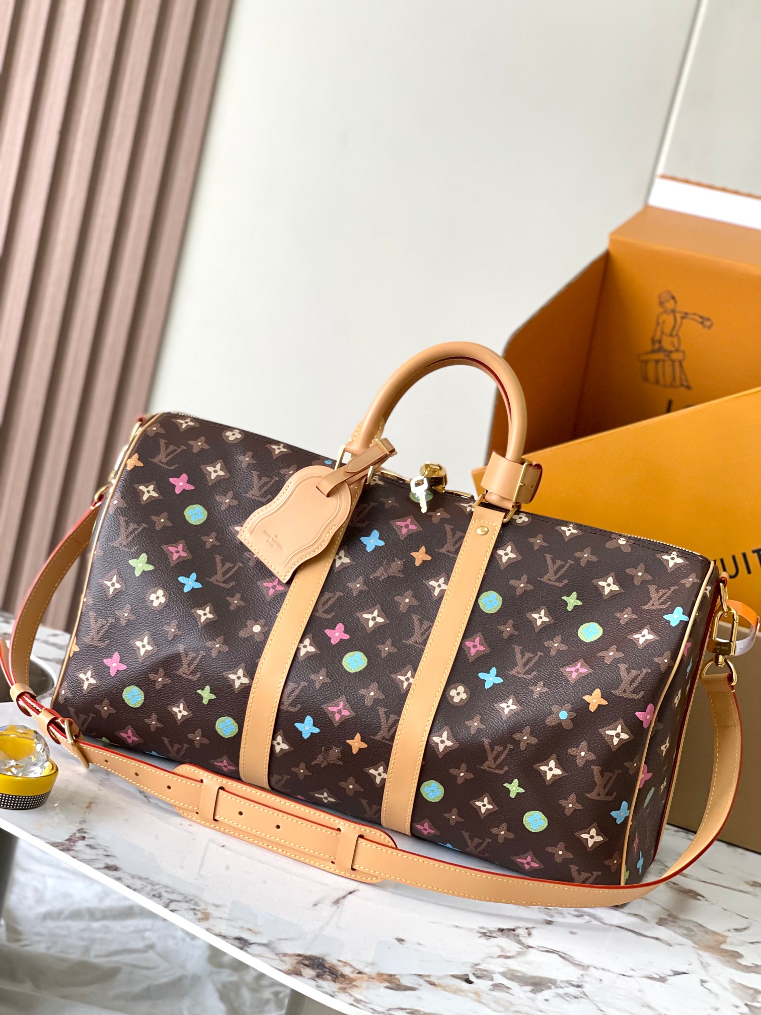 Louis Vuitton x Yayoi Kusama Keepall 45 Travel Bag