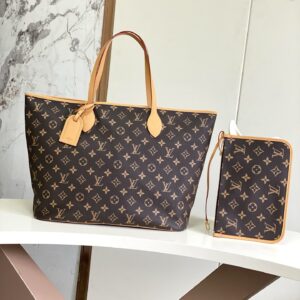 Nevereverfull Monogram Cowhide Leather Tote Bag