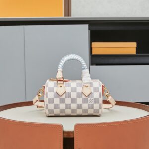 Louis Vuitton Nano Speedy Handbag N40918 in Damier Azur Canvas