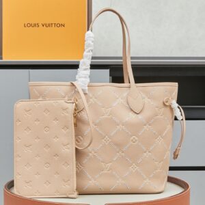 Louis Vuitton Neverfull MM Embroidered Monogram Empreinte Tote Bag