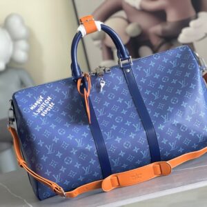 Louis Vuitton Heritage Keepall 50 Travel Bag, Blue