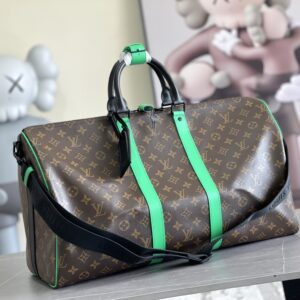 Keepall Bandoulière 50 Travel Bag in Monogram Macassar Canvas