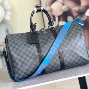 Louis Vuitton Keepall 45 Travel Bag in Monogram Eclipse Canvas