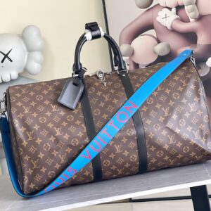 Louis Vuitton Keepall 45 Travel Bag in Monogram Eclipse Canvas