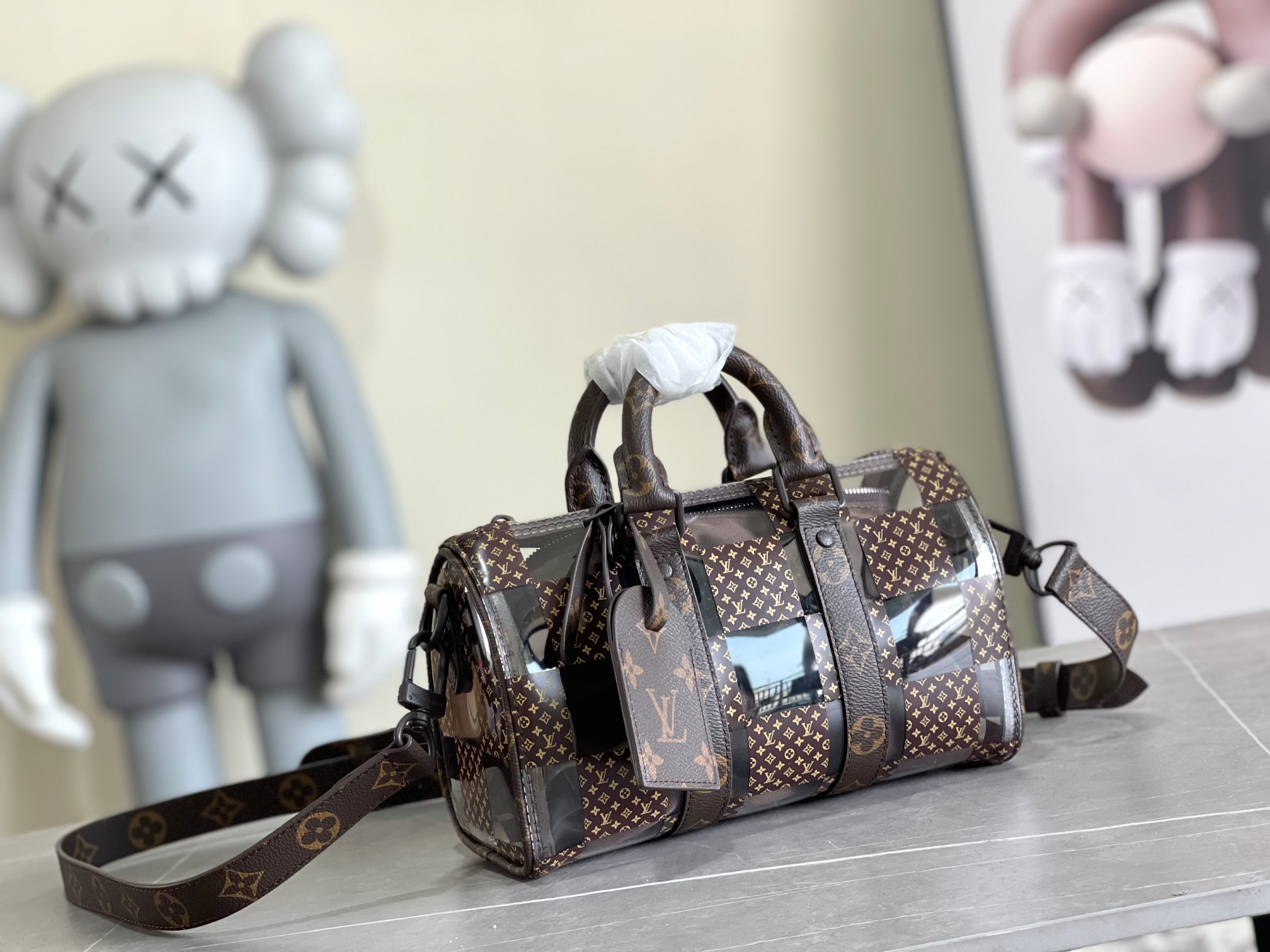 Louis Vuitton M20872 Keepall Mini Travel Bag in Monogram Macassar