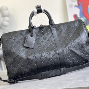 Louis Vuitton Keepall Bandoulière 50 Monogram Shadow Travel Bag