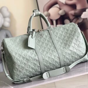Louis Vuitton Keepall Classic Travel Bag in Monogram Shadow Cowhide Leather