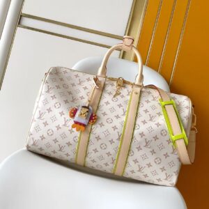 Louis Vuitton Keepall Bandoulière 45 Travel Bag in Monogram Dune