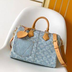 Louis Vuitton Speedy Bandoulière 30 Monogram Denim Handbag