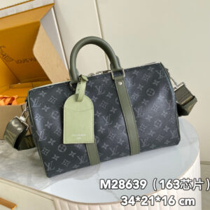Louis Vuitton Keepall Bandoulière 35 Travel Bag in Monogram Eclipse Canvas