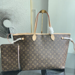 Louis Vuitton Neverfull Large Tote Bag in Damier Azur Canvas