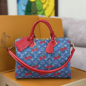 Louis Vuitton x Takashi Murakami Monogram Denim Cherry Bag M87627