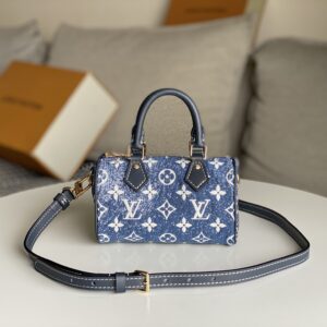Louis Vuitton Nano Speedy Handbag M81168 – Blue Denim