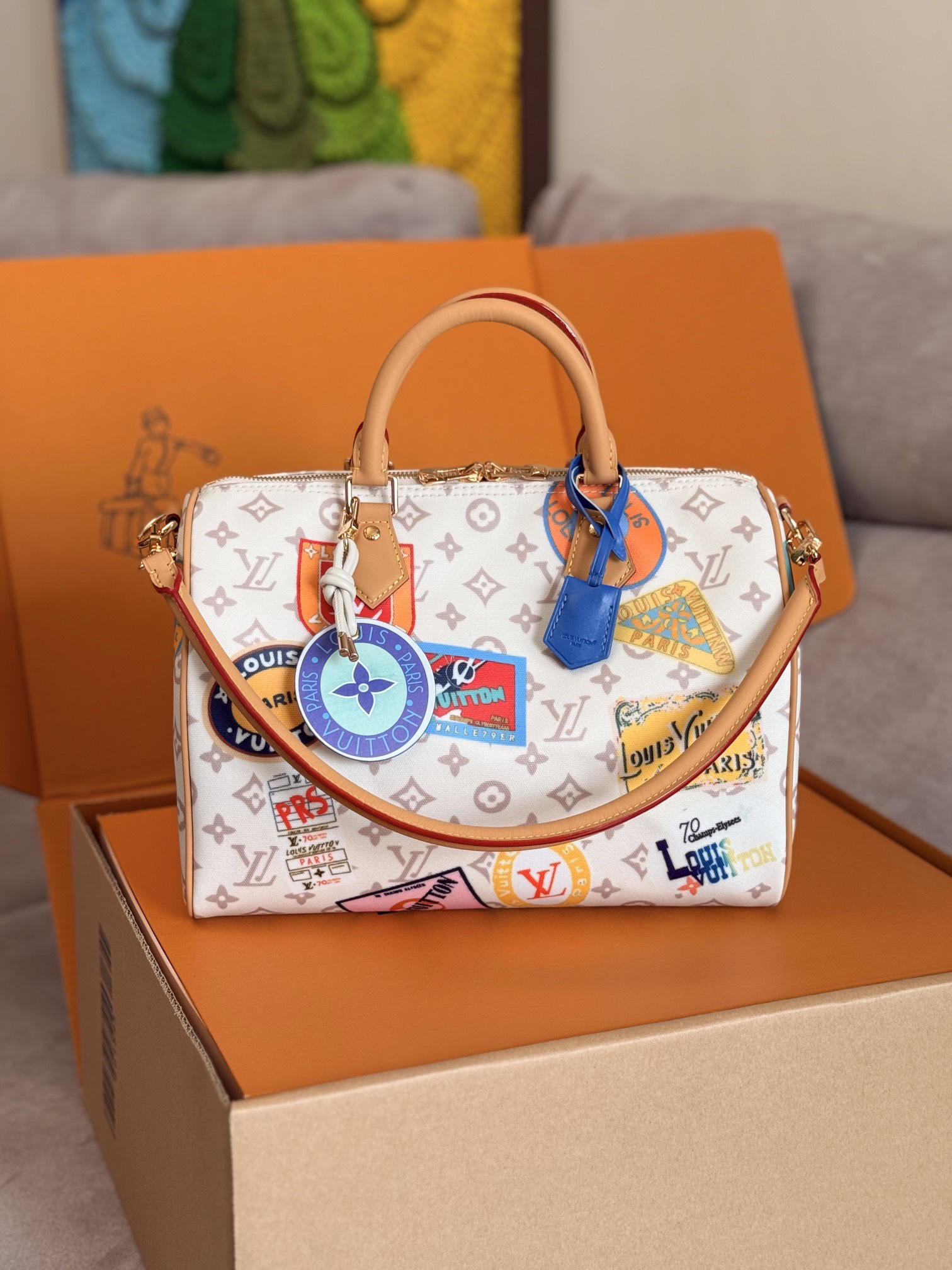 Louis Vuitton Speedy Soft 30 Handbag in Monogram Dune