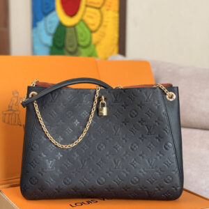 Louis Vuitton Anytime Medium Crossbody Bag in Black Monogram Empreinte Leather