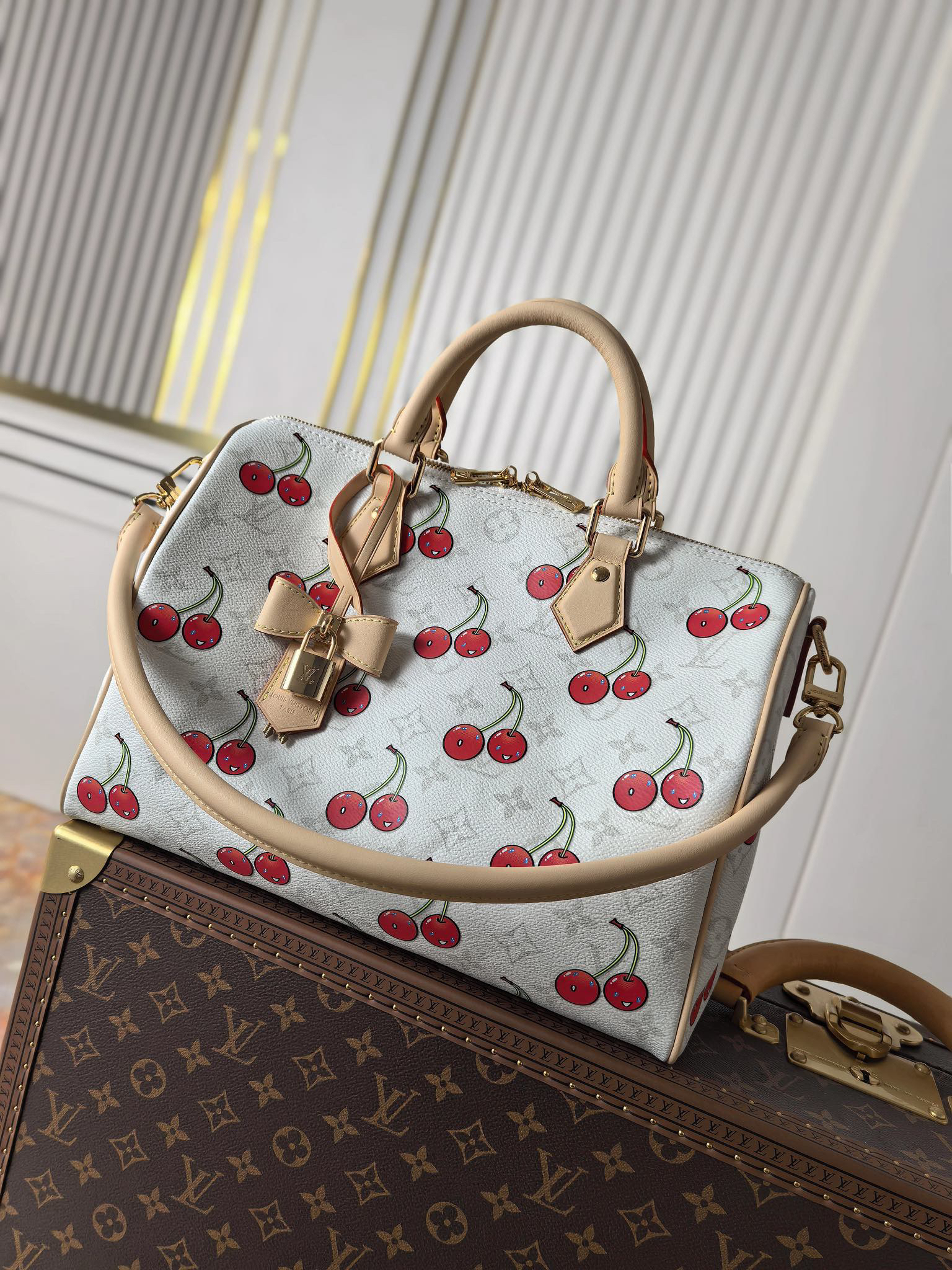 Louis Vuitton Speedy Soft 30 Handbag, Louis Vuitton x Takashi Murakami Collection