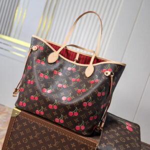 Louis Vuitton Neverfull MM Cherry Monogram Tote Bag