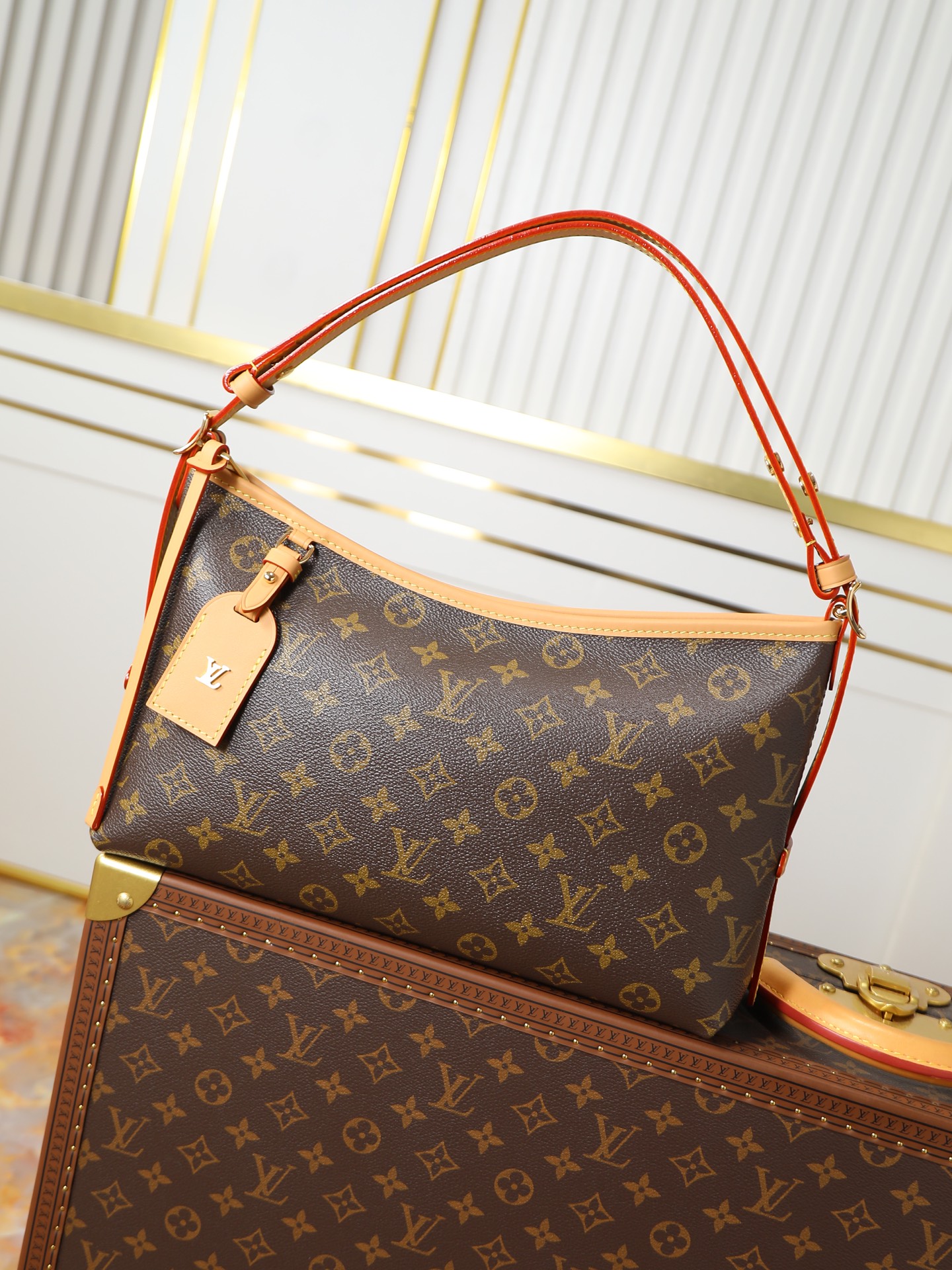 CarryAll EastWest Monogram Canvas and Leather Crossbody Bag