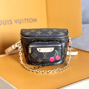 Louis Vuitton x Takashi Murakami Mini Bumbag in Cherry Monogram Canvas
