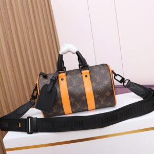 Louis Vuitton Keepall M46687 Monogram Taurillon Leather Travel Bag