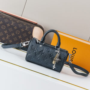 Louis Vuitton Nano Speedy Handbag in Sapphire Blue Monogram