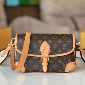 DIANE M45985 Monogram Leather Crossbody Bag