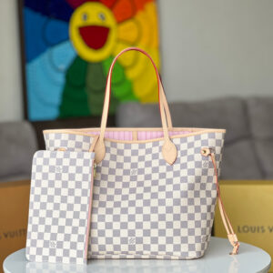 Neverfull Monogram Canvas Tote Bag with Detachable Zip Pouch