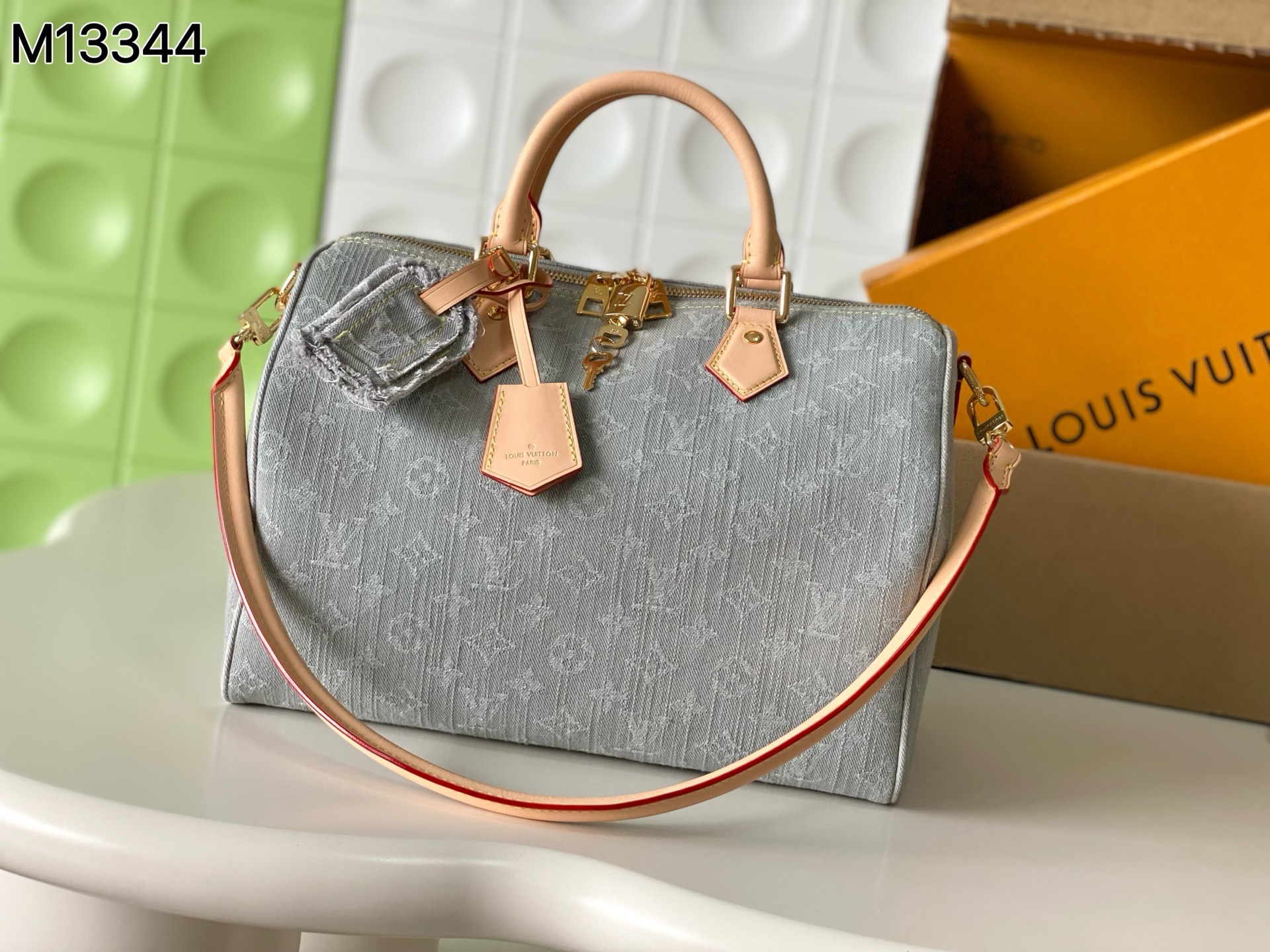 Speedy Soft 30 Handbag in Monogram Denim