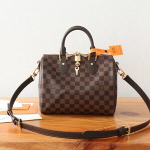 Louis Vuitton Speedy Bandoulière 25 Handbag in Damier Ebene Canvas