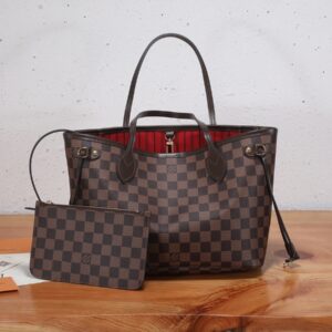 Louis Vuitton Neverfull Small Handbag in Damier Azur Canvas