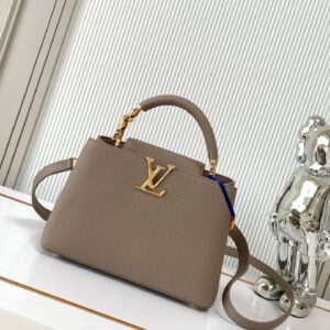 Louis Vuitton Capucines BB Handbag in Elephant Gray