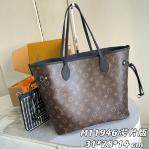 Louis Vuitton Neverfull Medium Tote Bag M11946, Black