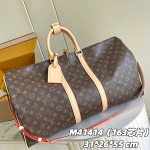 Louis Vuitton Keepall Bandouliere 55 Monogram Eclipse Travel Bag
