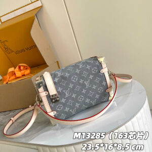 Louis Vuitton Side Trunk Medium Denim Crossbody Bag
