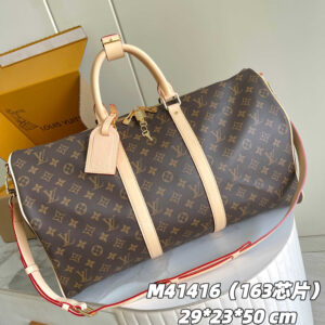 Louis Vuitton Keepall Bandouliere 50 Monogram Eclipse Travel Bag