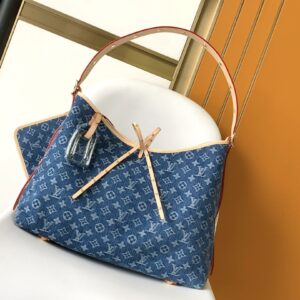 Louis Vuitton CarryAll MM Handbag, Blue Denim