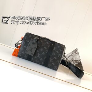 Louis Vuitton City Keepall Travel Bag M45936 in Black