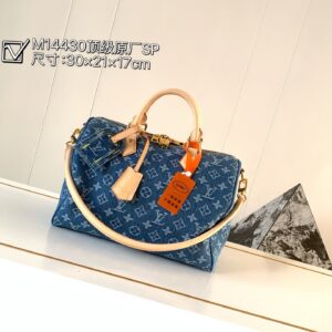 Louis Vuitton Speedy Soft 30 Denim Handbag