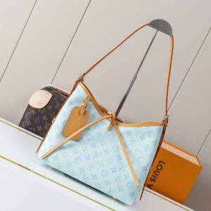 Louis Vuitton Carryall Small Handbag in Monogram Origine Bleu Courrier Canvas