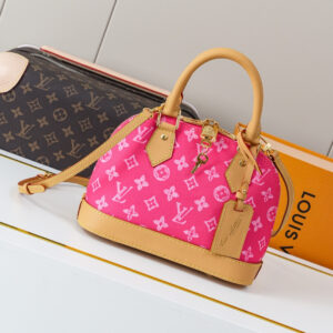 Louis Vuitton Alma BB Red Monogram Canvas Handbag