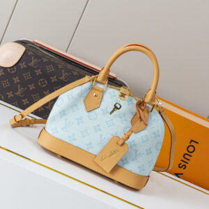 Louis Vuitton Alma BB Light Blue Monogram Handbag