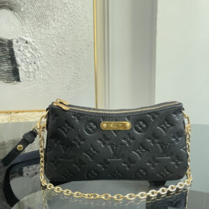 Louis Vuitton Liv Shoulder Bag in Black Monogram Empreinte Leather