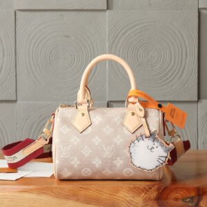 Louis Vuitton Speedy 20 Bandouliere Meowgram Canvas Handbag
