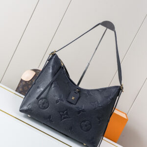 Louis Vuitton CarryAll Medium Handbag in Navy Monogram Empreinte Leather
