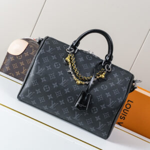 Louis Vuitton Speedy Soft 30 Handbag in Monogram Eclipse Canvas